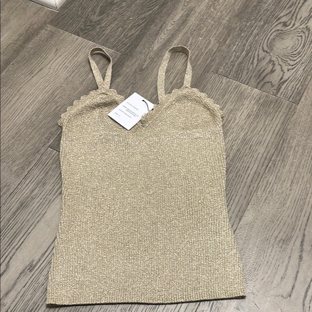 Generation love Mariana metallic knit cami, size small